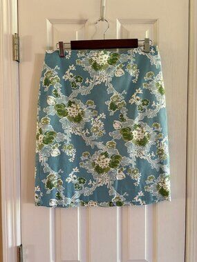 Talbots Blue Floral Skirt